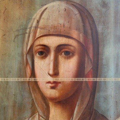 Крупноформатная старинная икона Параскева Пятница Святая Великомученица, покровительница торговли и хранительница женского здоровья. Курская губерния XIX век.