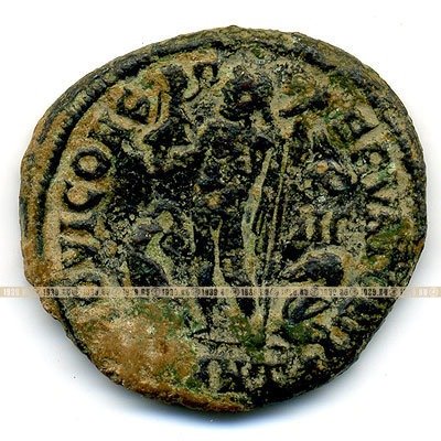 Древняя бронзовая монета Рим VI век. АЕ3 3,6 гр 308-324 гг. Правление императора Лициния.