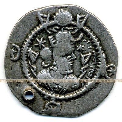 Древняя серебряная монета Империя Сасанидов V век Н.Э. Период правления Кавад I. 