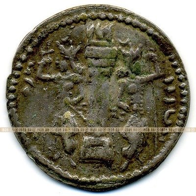 Древняя серебряная монета Империя Сасанидов III век Н.Э. Период правления Шапура I.
