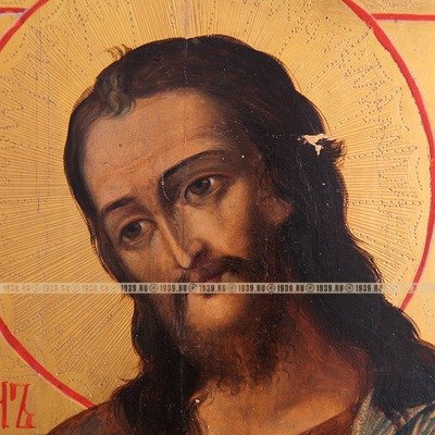 Старинная икона святого Пророка и крестителя Иоанна Предтечи из частной коллекции. Россия XIX век.