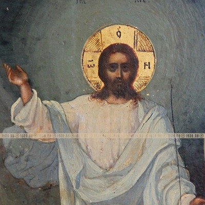 Старинная икона Воскресение Христово в неорусском стиле. Россия, конец XIX – начало ХХ веков.