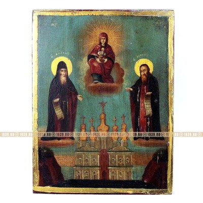 Старинная деревянная икона Божией Матери Свенская (Печерская). Россия, XIX век