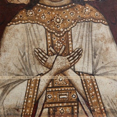 Редкая старинная икона Спас Благое Молчание или Ангел Великого Совета. Россия XIX век.
