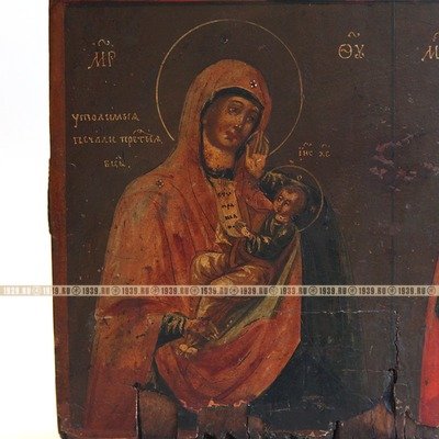 Старинная четырехчастная Богородничная икона «домашний богородничный иконостас». Россия, XVIII век.