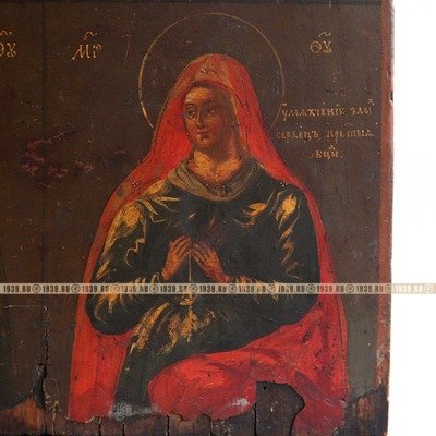 Старинная четырехчастная Богородничная икона «домашний богородничный иконостас». Россия, XVIII век.