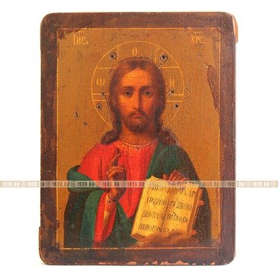 Старинная икона Господь Вседержитель 