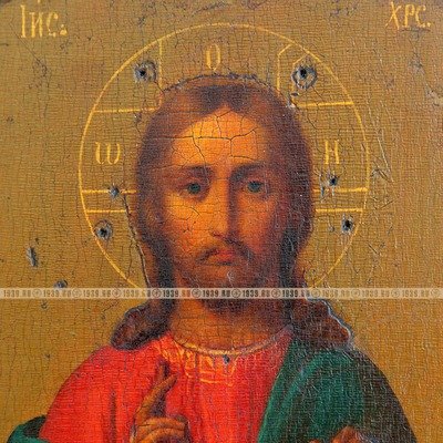 Старинная икона Господь Вседержитель 